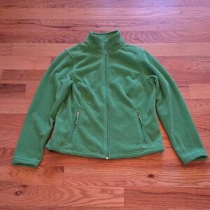 L.L. Bean Forest Green Fleece Jacket Size Small
